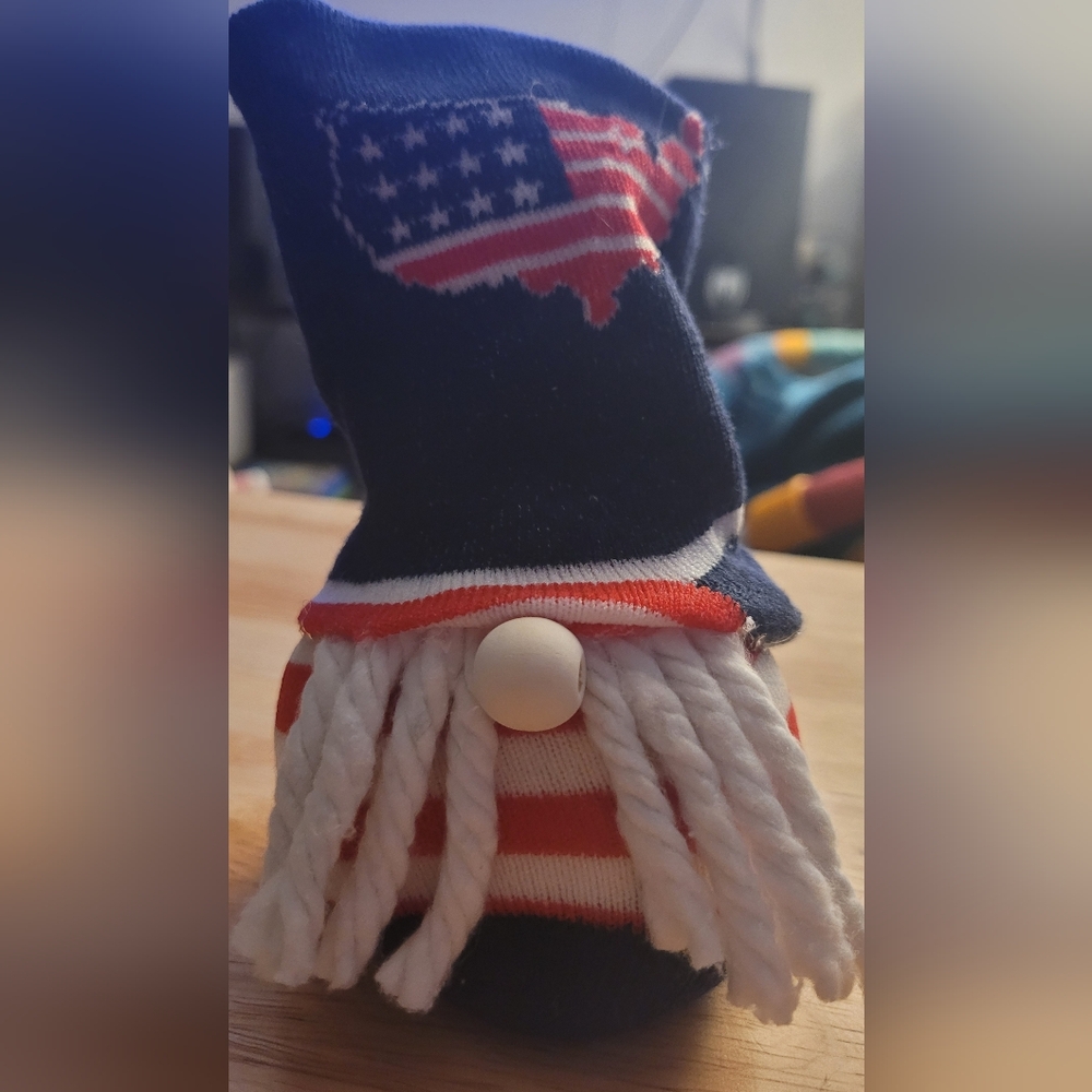 Festive Gnome with USA Hat